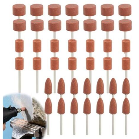 Meules Abrasives Montées 42pcs Pour Outils Rotatifs 1/8" Tige Kit De Meulage Et Polissage Métal Verre Pierre Bijoux Bricoleurs Artisans -