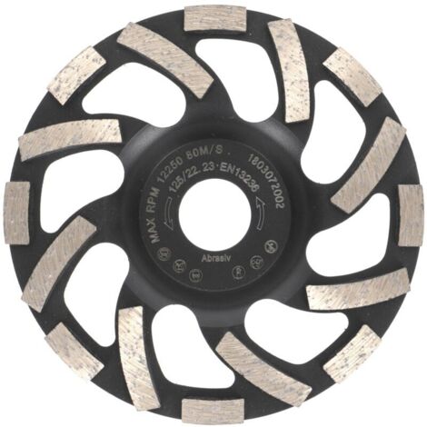 Meules boisseaux diamantée 125 mm x 22,2 mm Meule diamantée Asphalte Chape Qualité professionnelle