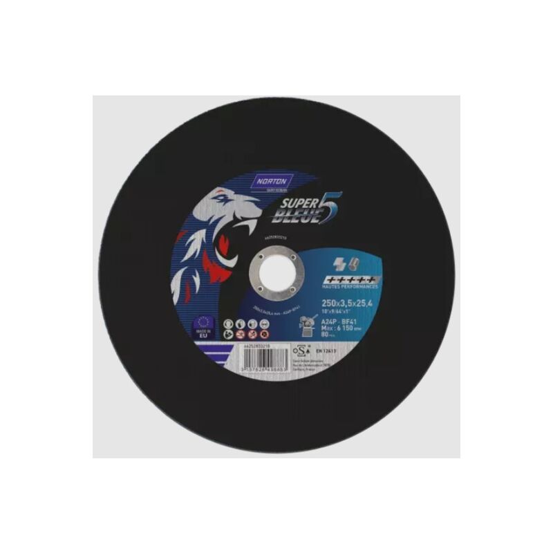 Norton - Meule à tronçonner super bleue 5 - ø 300 mm - Épaisseur 2.8 mm