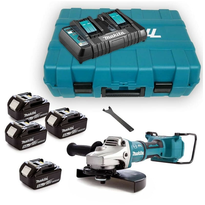 Meuleuse d'angle 36V lxt Ø230 mm (4x5,0 Ah) en coffret Makita DGA900PT4