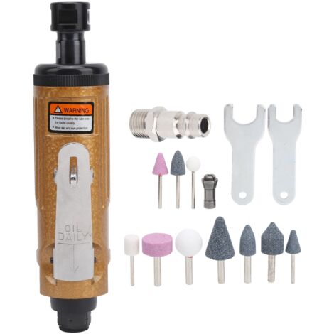 Meuleuse à air comprimé 22000 tr/min, kit gravure et polissage 0.6MPa KP‑621 style professionnel
