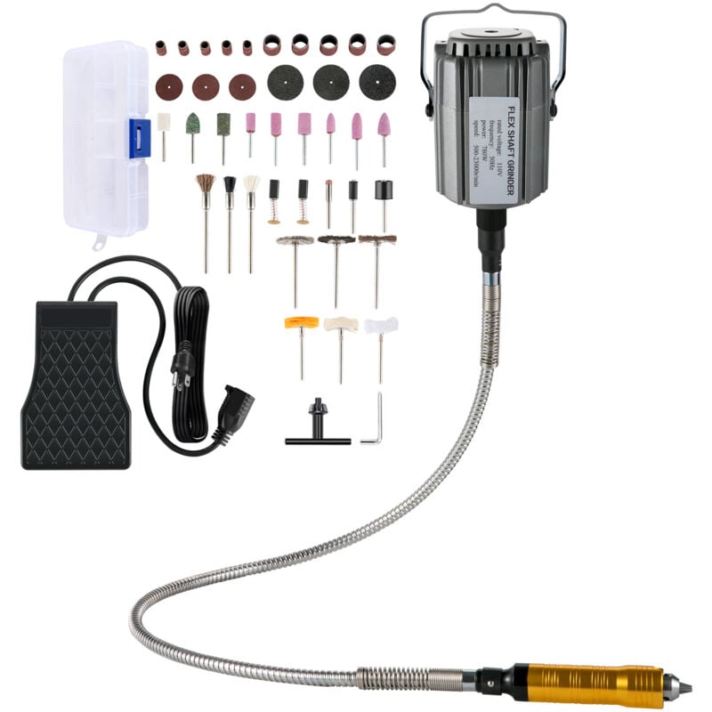 Mophorn - Meuleuse à arbre flexible outil rotatif 780 w, sculpteur 500-23 000 tr/min avec mandrin à 3 mâchoires de 1/4', pédale de vitesse en