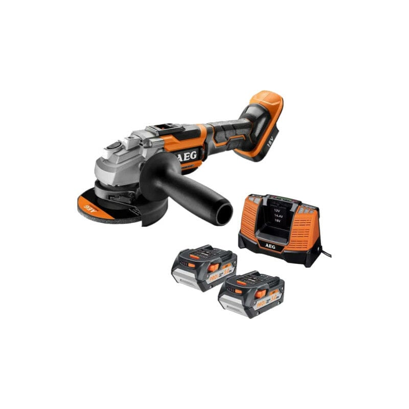 Meuleuse AEG Brushless 18V 125mm bews 18-125BL-502C - 2 batteries 5,0Ah- 1 chargeur