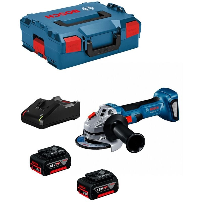 Meuleuse d'Angle bosch gws 18V-8 125mm (2 x 5,0 Ah GAL18V-40 L-Boxx 136)