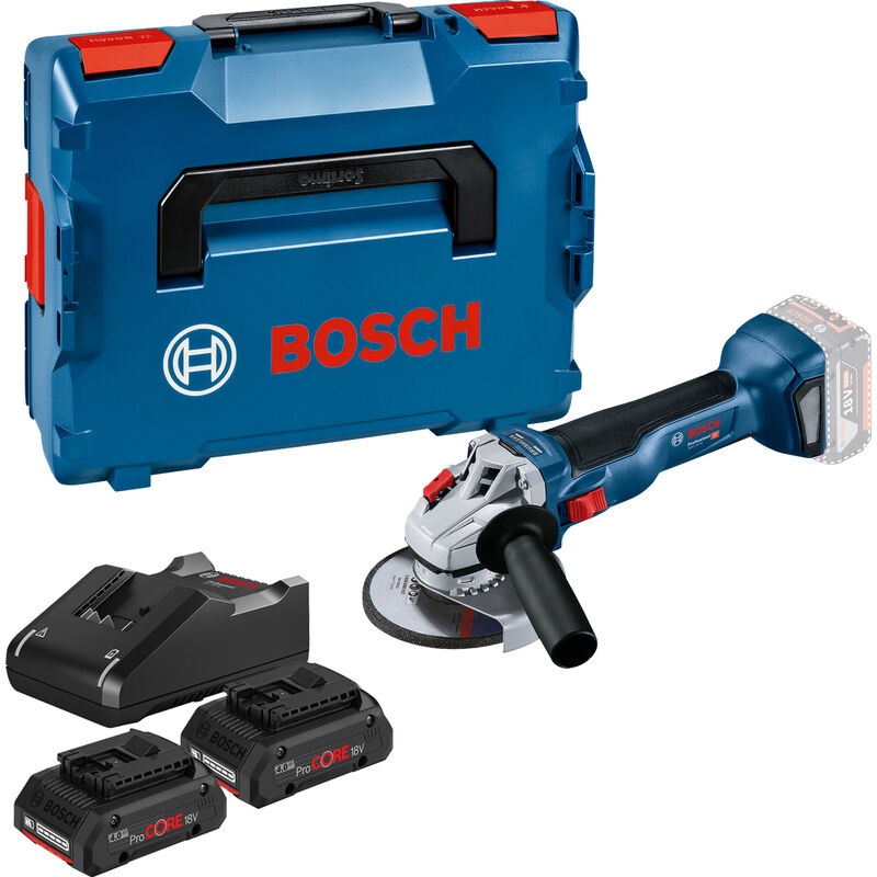 Meuleuse d'angle 18V gws 18V-10 + 2 batteries Procore 4Ah + chargeur + coffret L-Boxx – Bosch