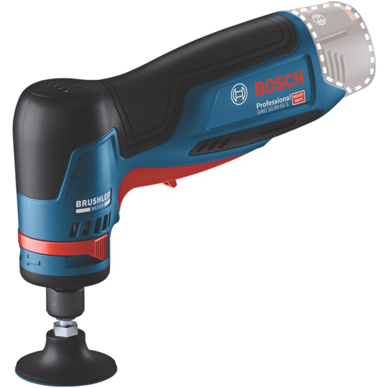 Bosch Professional 12V System meuleuse droite sans fil GWG 12V 50 moteur sans 5 positions de vitesse avec clé plate pince de serrage avec écrou raccord 6 mm