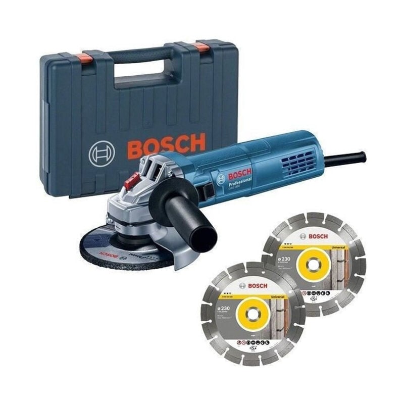 Meuleuse dangle Bosch profesionnal 800W - 125 mm + 2 disques diamants + coffret - gws 880