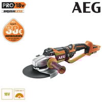 Meuleuse brushless AEG 18 V 230mm sans batterie ni chargeur BEWS18-230BL-0