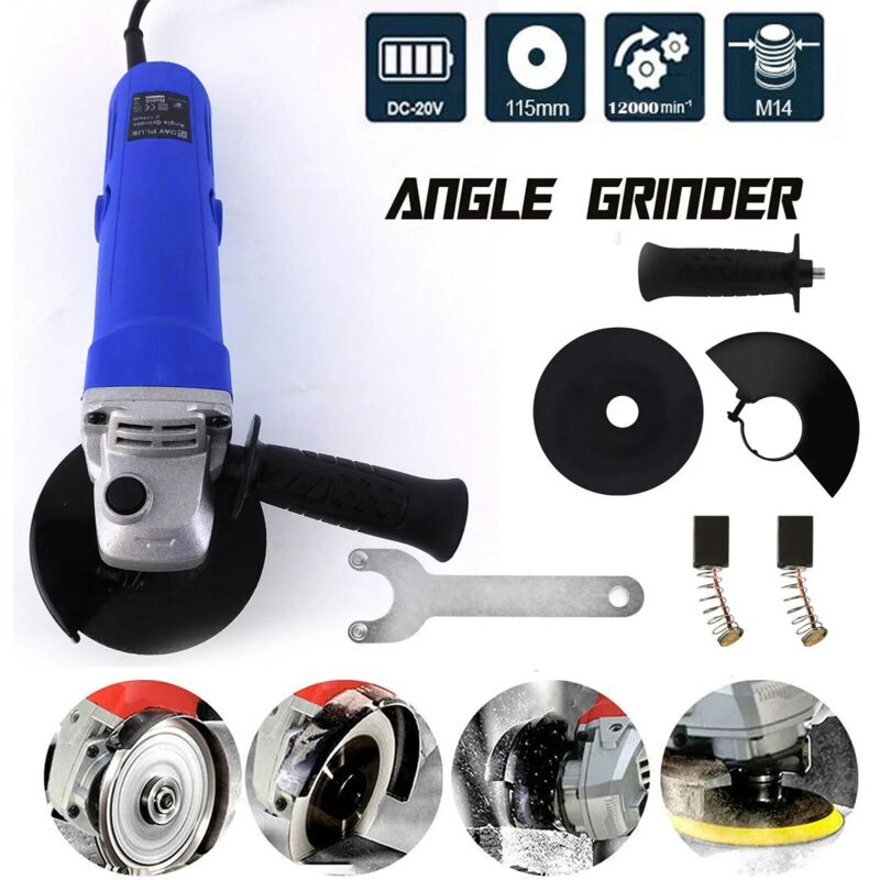 Meuleuse d'angle 1000W Outils électriques 12000RPM 115mm Diameter Disc Removing Sanding