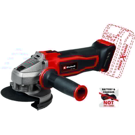 Einhell Akku-Winkelschleifer TE-AG 18/115 Q Li-Solo Power X-Change (18V, 115 mm Scheibendurchmesser, 28 mm Schnitttiefe, Quick Fix Nut, ohne Trennscheibe, ohne Akku)