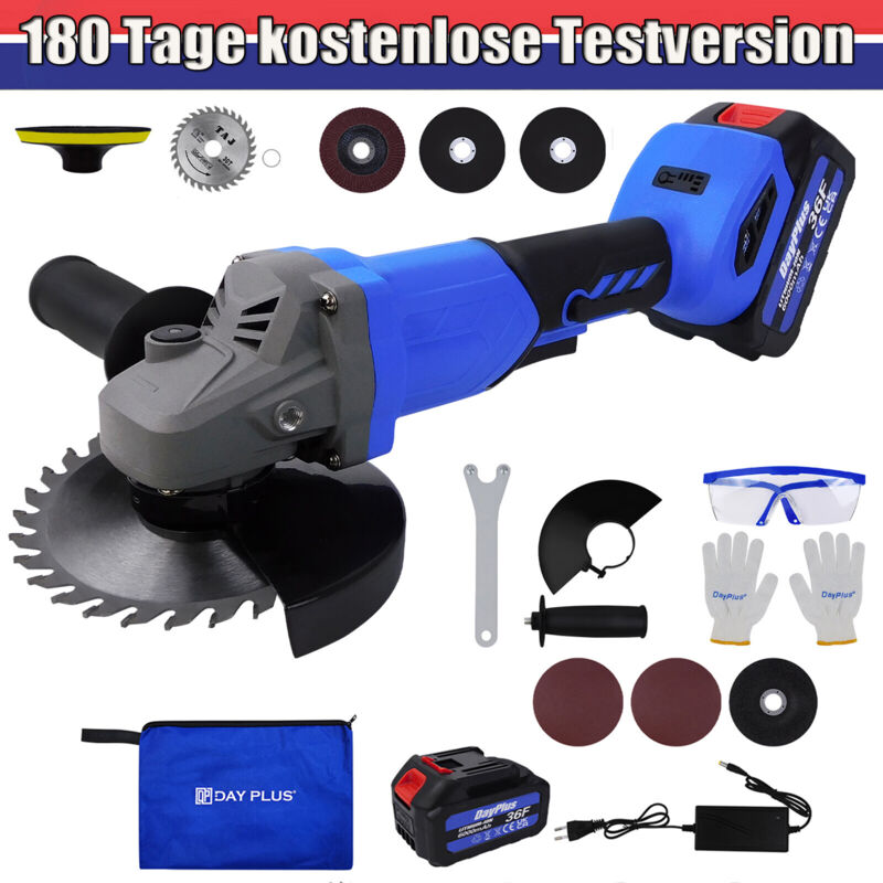 Meuleuse d'angle 115mm Meuleuse à disque sans fil Dayplus avec batteries