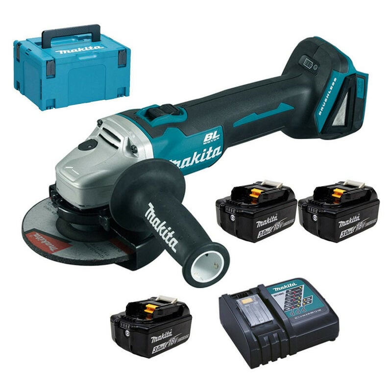Meuleuse d'angle 18V lxt Ø125mm (3x3,0 Ah) en makpac Makita DGA504RF3J