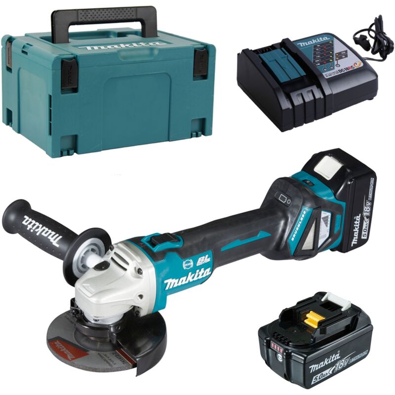 Meuleuse D'Angle Sans Fil Makita DGA513RTJ – 18V Ø125 mm 2x5Ah