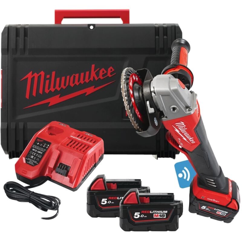 Meuleuse d'angle 125mm M18 fuel, one key Milwaukee