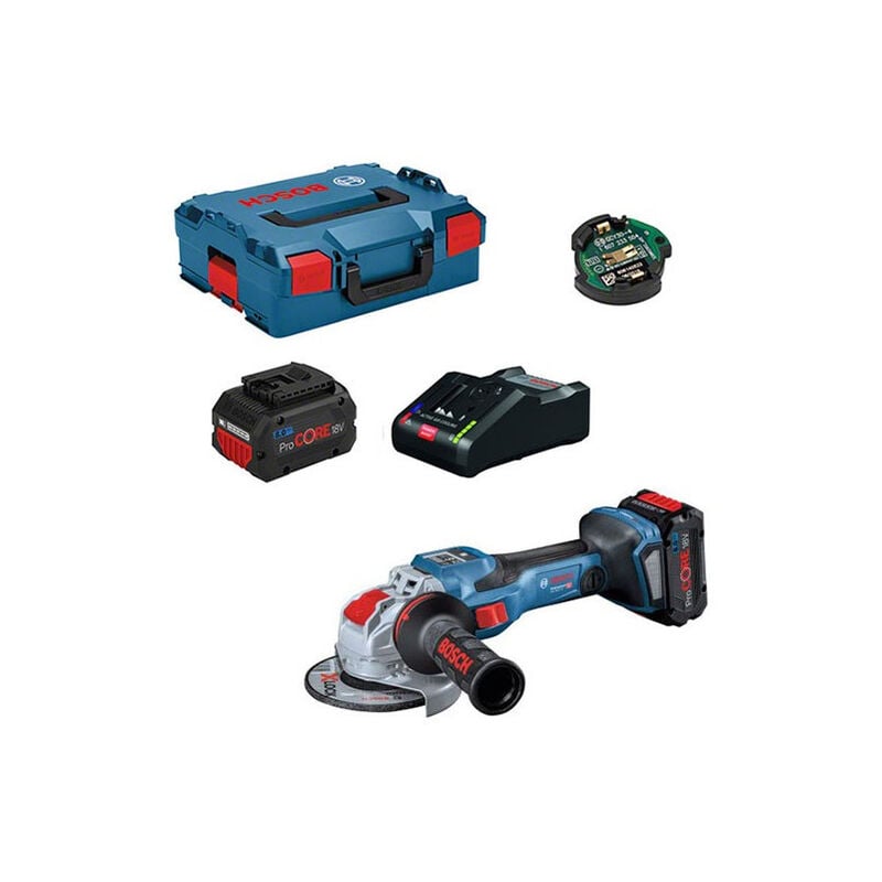 Meuleuse sans fil biturbo gws 18V -15 sc X-Lock 2x8.0 Ah Bosch 06019H6501