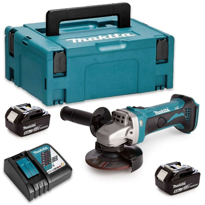 Meuleuse angulaire 18V lxt Ø115 mm (2x5,0 Ah) en makpac Makita DGA452RTJ