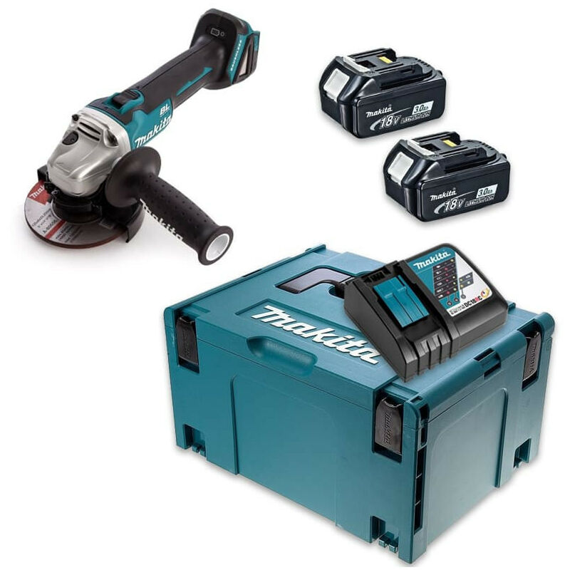 Meuleuse d'angle 18VLXT Ø125 mm (2x3,0 Ah) en makpac Makita DGA506RFJ