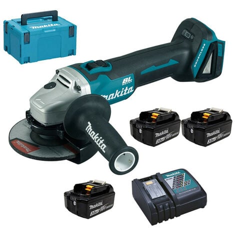 Makita DGA 504 T1 504 18 V Li-Ion Meuleuse sans fil Ø 125 mm brushless + 1x  Batterie BL1850 5,0 Ah - sans Chargeur : : Bricolage