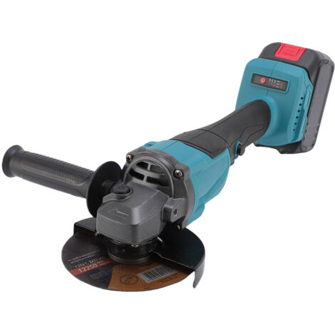 Meuleuse d'angle 21 V Meuleuse d'angle sans fil 125 mm, moteur sans balais, outil de coupe et de polissage sans fil, comprend 2 batteries au lithium et un chargeur