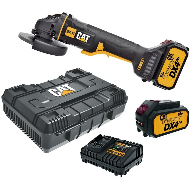 Meuleuse d'angle brushless 18V DX31B avec 2 batteries 4.0AH CAT erpillar
