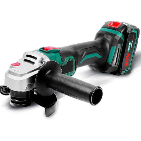 Meuleuse D'angle Brushless, Meuleuse d'angle sans fil 20 V, Vitesse à Vide 8000 trs/min(Ø Disque à Ébarber/à Tronçonner:125 mm), 1 Batterie lithium-ion 20V 4.0Ah et 1 chargeur