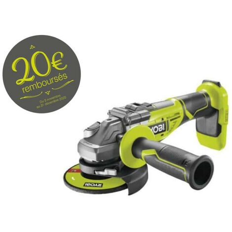 Meuleuse d'angle brushless RYOBI 18V OnePlus - sans batterie ni chargeur R18AG7-0