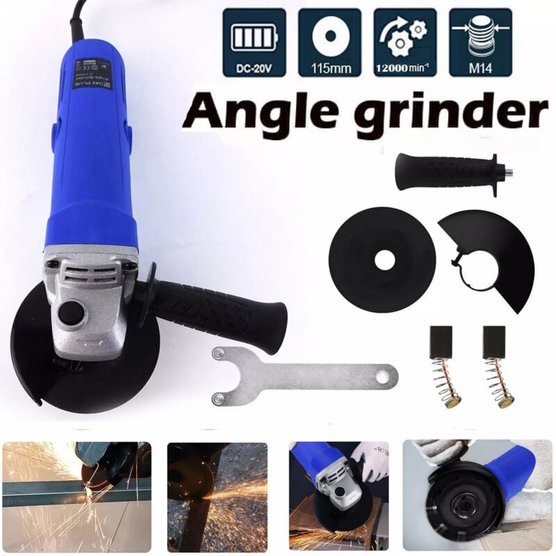 Meuleuse d'angle électrique 115mm Petite meuleuse d'angle robuste 4800W 12000RPM Outil