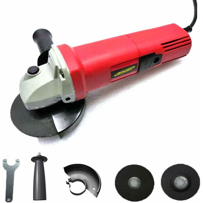Meuleuse d'angle 850W avec disque de meulage de 125 mm pour le ponçage Découpe Polissage de meulage avec interrupteur de protection de poignée