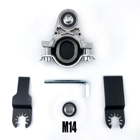 Meuleuse d'angle modifiée en outil multifonction avec fonctions interchangeables pour le meulage, le polissage et la découpe du bois et du métal. Tête modifiée standard (M14).