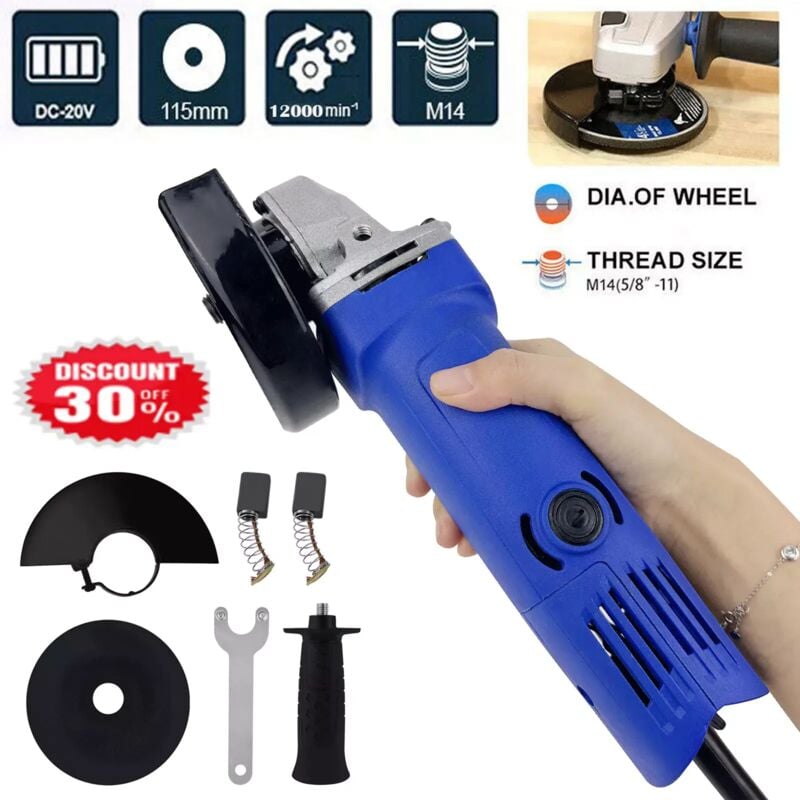 Meuleuse d'angle professionnelle 3200W 12000rpm Ponceuse électrique avec fil Sciage