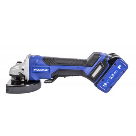 Meuleuse d'angle RawlPlug R-PAG18-PV-XL2 18 V 2x5 0 Ah accu.