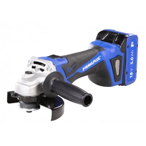 Meuleuse d'angle RawlPlug R-PAG18-XL2 18 V 2x5 0 Ah accu.