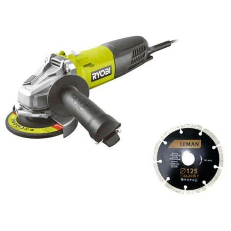 Meuleuse d'angle RYOBI - RAG800-125GD1 - 800 W - diam. 125 mm - avec disque diamant