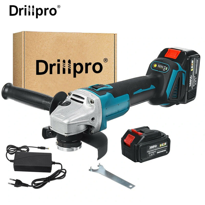 Meuleuse d'angle sans fil 125mm 18V 10000rpm avec 1 Batterie ZebraA