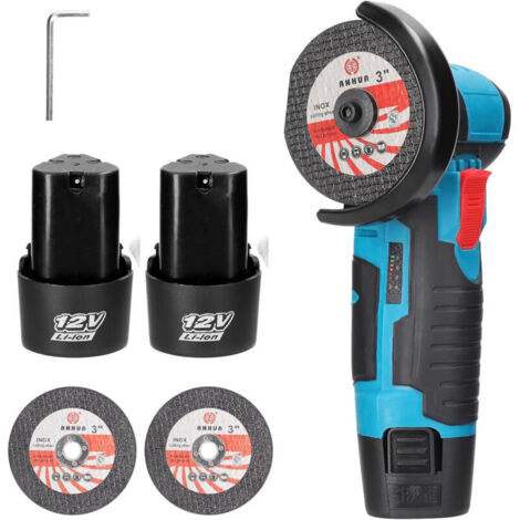 Meuleuse d'angle sans fil 19500 tr/min – Moteur Brushless – Pour coupe précise acier, bois, pierre – Ergonomie optimisée