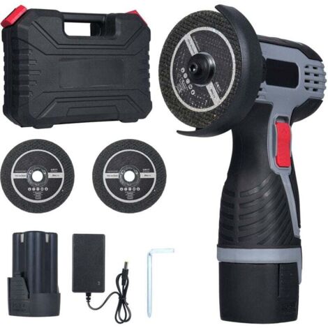 Meuleuse D'Angle Sans Fil 19500RPM 16.8V Professional Disqueuse Sans Fil avec 1 batterie 1500mAh, 2 Disques à Tronçonner , Meuleuse d'angle pour Couper, Polir et Ponce