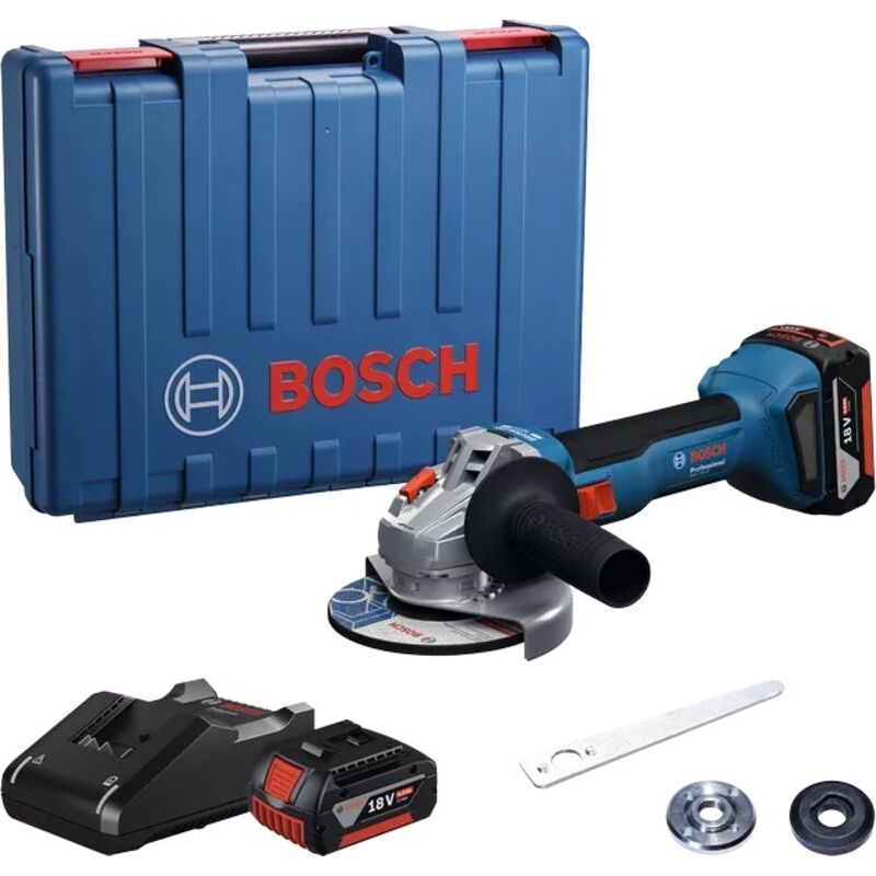 Bosch Professional 18V System meuleuse angulaire sans fil GWS 18V 8 diamètre de disque 125 mm incl 2x GBA 4 0 Ah chargeur GAL 18V 40 coffret de transport - vue 3
