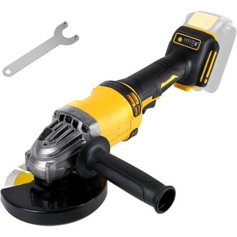 Meuleuse d'angle sans fil pour batterie Dewalt 18 V/20 V, 125 mm 10000 tr/min Outil de meulage sans balais avec arbre M14, meuleuse sans fil à 3 vitesses pour couper, meuler et polir (vendue