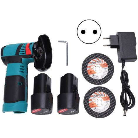 Meuleuse d'angle sans fil sans balais, 19500 tr/min, multifonction, pour batterie, 100-240V, prise EU