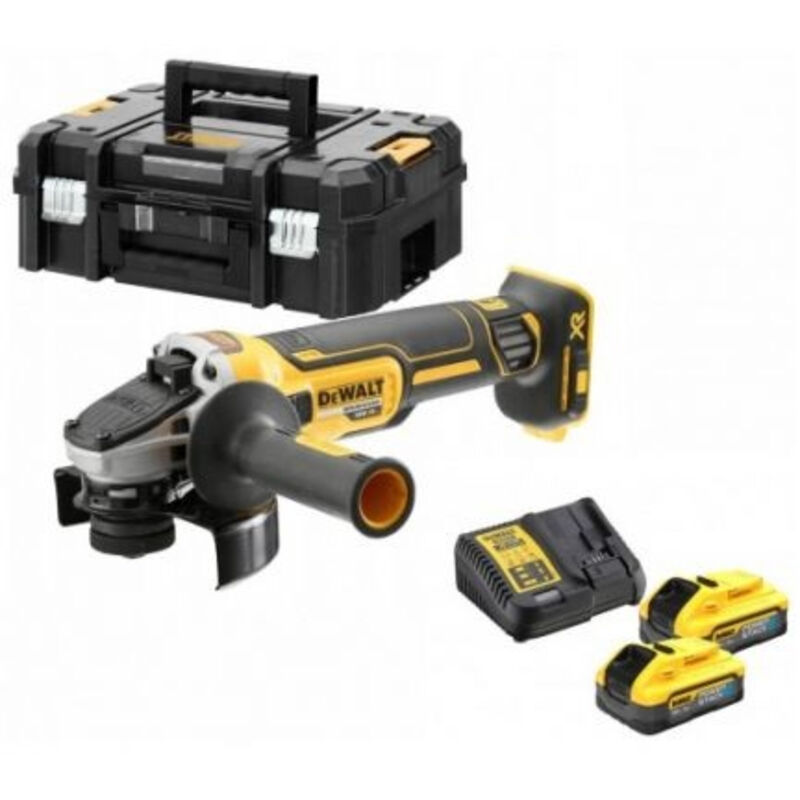 Dewalt - Meuleuse d'angle sans fil 125mm + set de démarrage 2x 18V 5Ah (DCG405H2T)