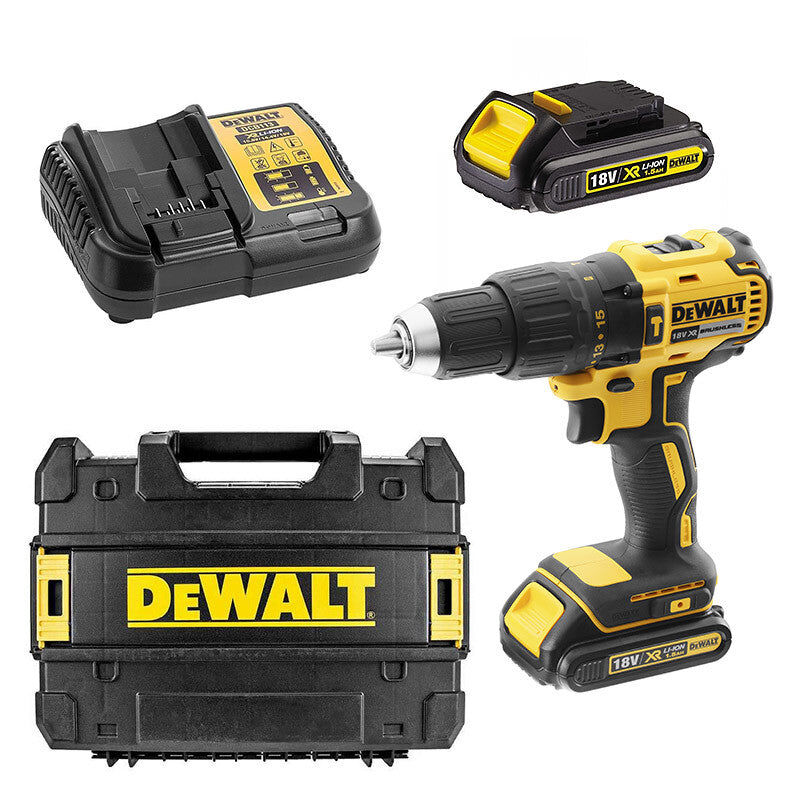 Perceuse-visseuse à percussion 18V Dewalt DCD778S2T-QW avec coffret et 2 batteries 1,5 Ah