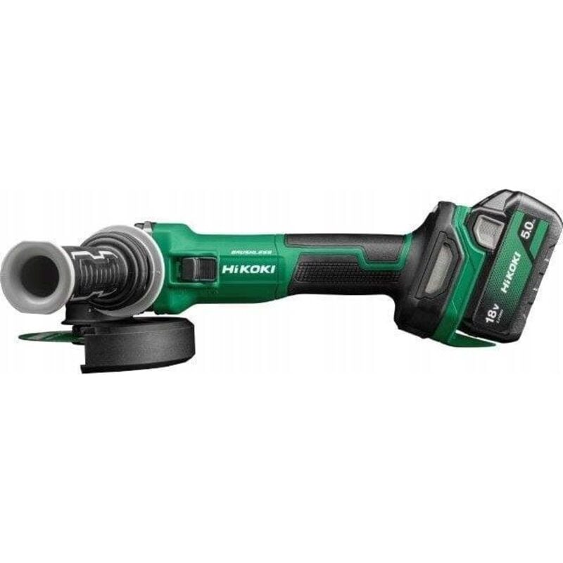 Meuleuse Ø125mm 18V – 5Ah Hikoki Brushless avec interrupteur autobloquant - 2 batteries 5.0Ah - G1813DVEWQZ