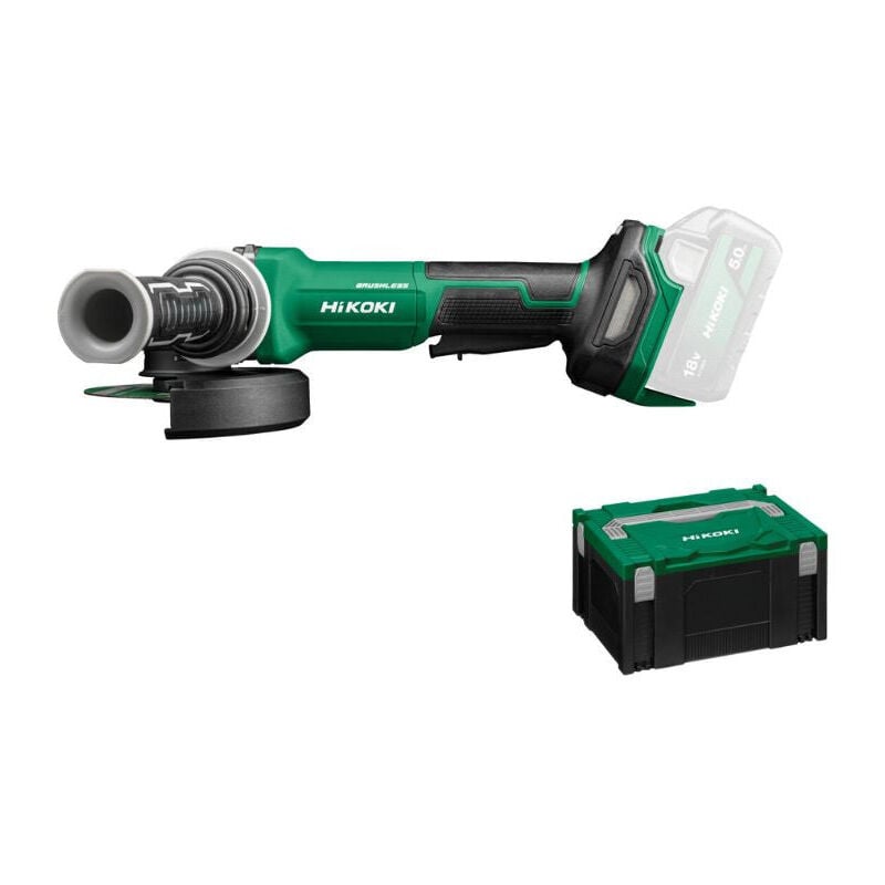 Meuleuse Hikoki G1813DVFW2Z Ø125 -18V li Brushless v. variable Homme Mort Frein sans batterie ni chargeur