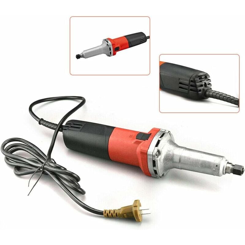 Senderpick - Meuleuse droite 600 w meuleuse rapide meuleuse de tige 0-27 000 tr/min régulateur de vitesse pour sculpture découpe polissage poinçonnage