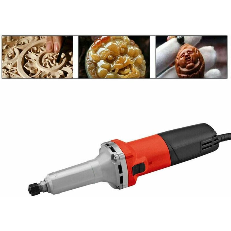 Meuleuse droite 750W pour meuleuse d'angle Régulateur de vitesse 0-27000 tr/min Outil de polissage Ø6 mm