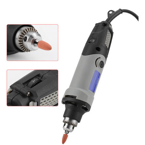 Meuleuse électrique 400W 6 vitesses variable Die Grinder outil rotatif pour sculpture coupe polissage avec capacité clamp 0.6-6.5mm