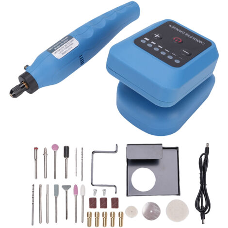 Meuleuse électrique 6 vitesses réglables 6000 à 18000 tr/min, ensemble d'alimentation sans fil Rechargeable pour le meulage, la sculpture et le polissage