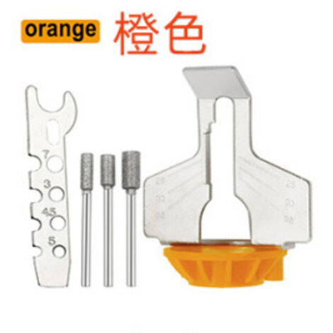 Meuleuse électrique, affûteuse de chaîne, accessoires pour outils électriques, affûteuse de chaîne de scie, outil d'affûtage de dents de scie, outil d'affûtage de dents orange