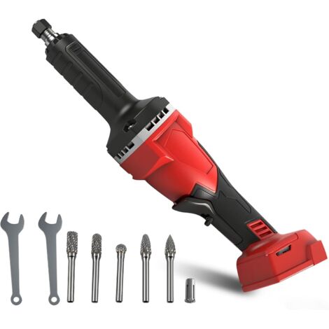 Meuleuse électrique sans fil compatible avec Milwaukee M18 18 V, moteur sans balais 24 000 tr/min, outil de meulage droit pour meulage, polissage, ébavurage