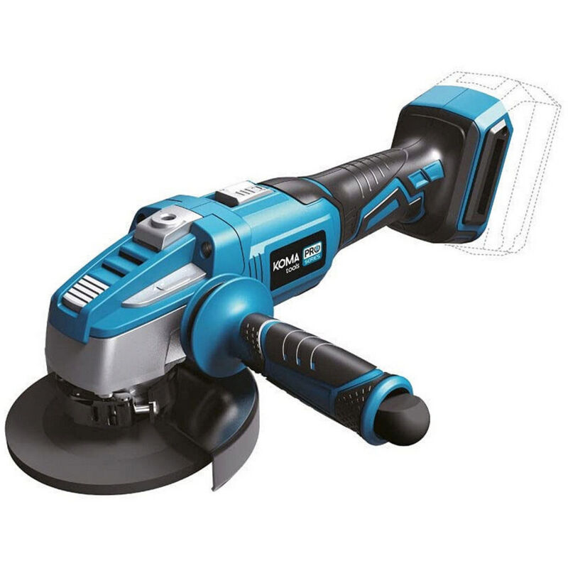 Meuleuse sans balai 20v (sans batterie ni chargeur) ø125mm 37,5x12cm koma tools batterie pro series.